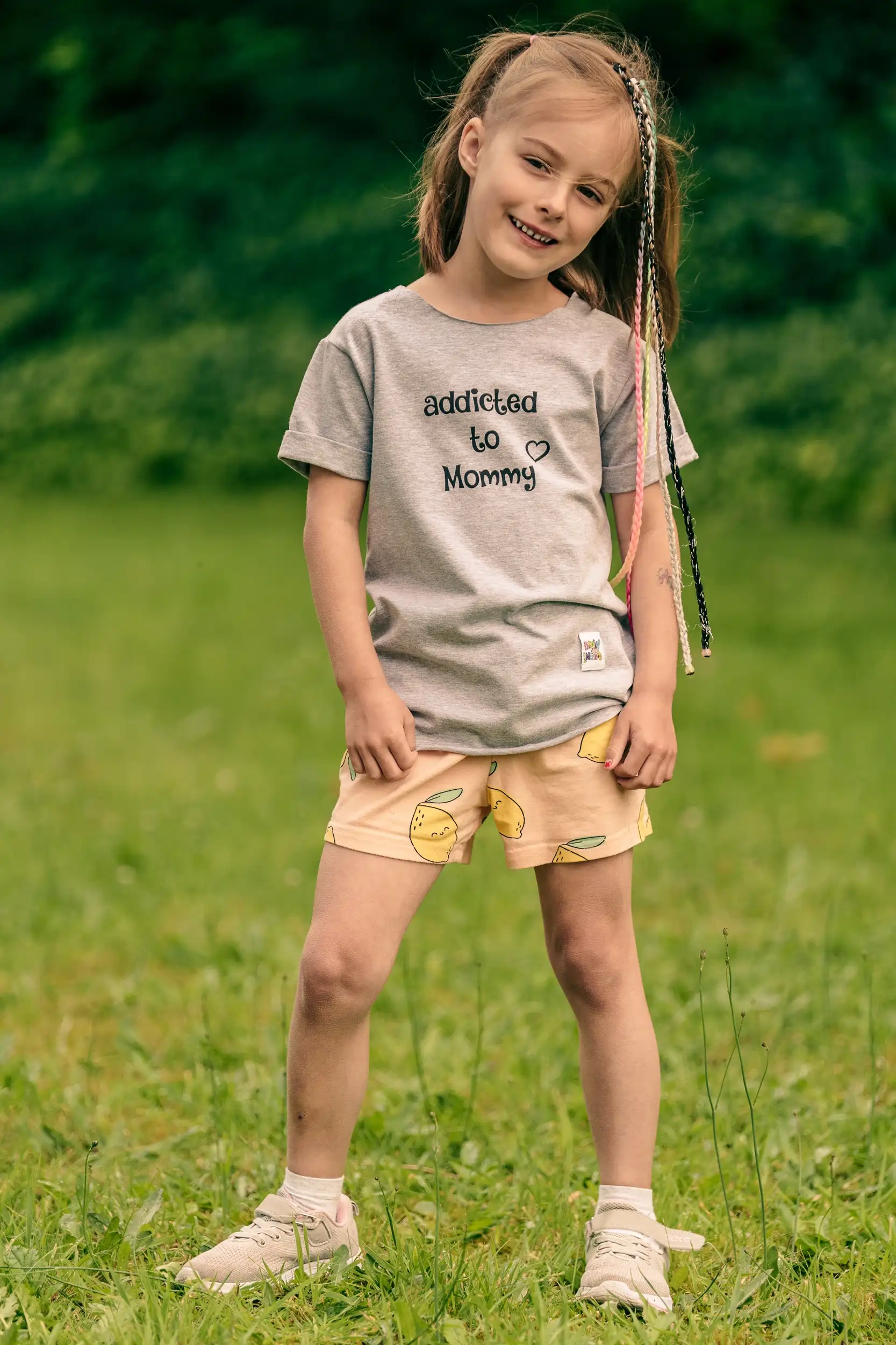 Bawełniana koszulka dla dziecka "Addicted to Mommy" 106 koszulka dla dziecka bawełna