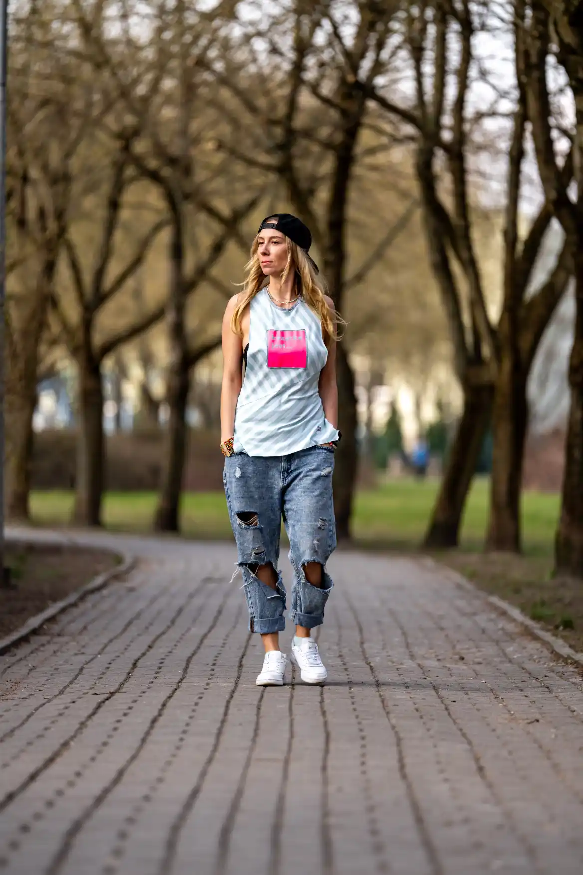 Top Kozacko jest... STRIPE MINT KUSH 33 tank top z nadrukiem