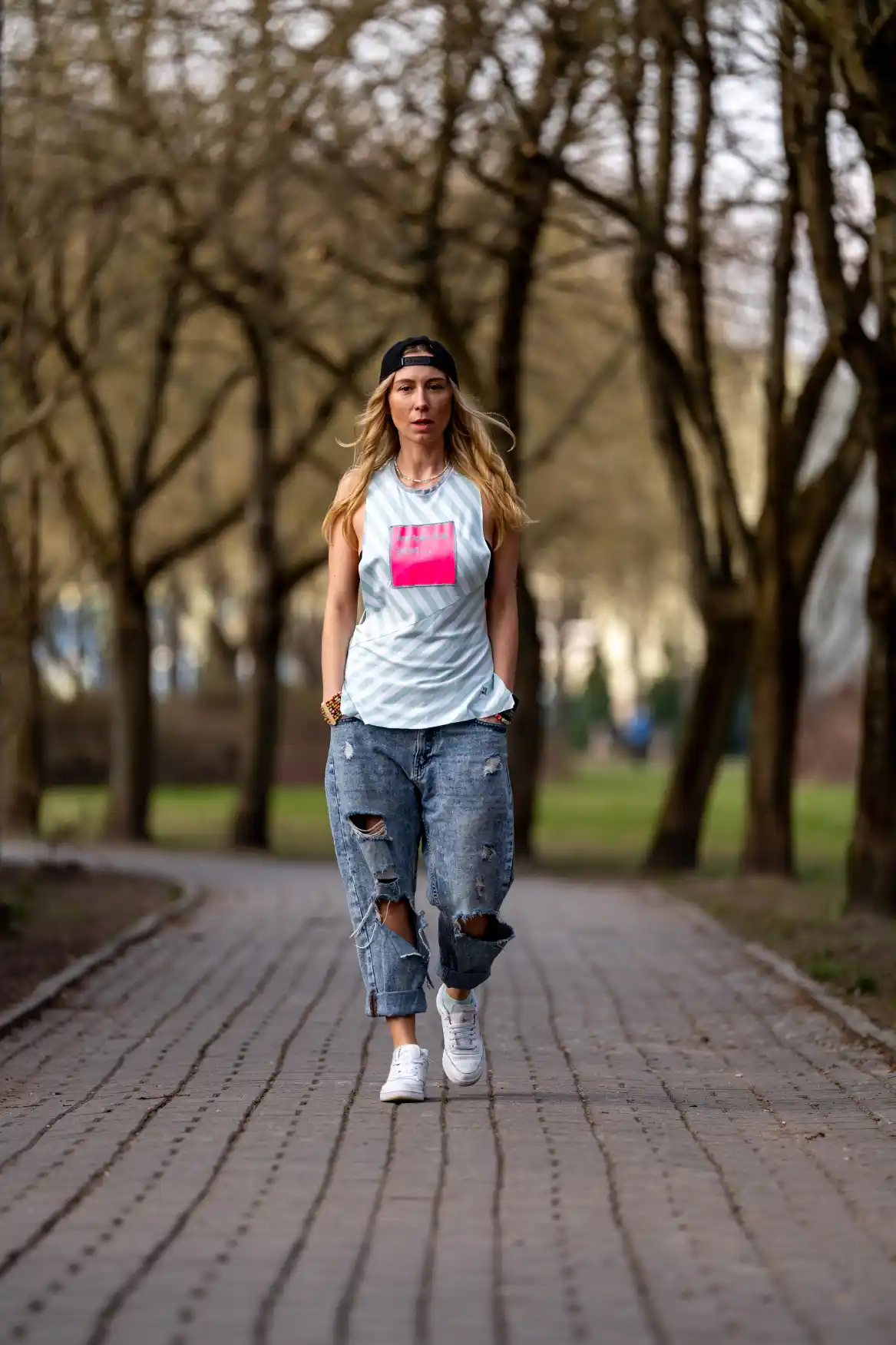 Top Kozacko jest... STRIPE MINT KUSH 32 tank top z napisem