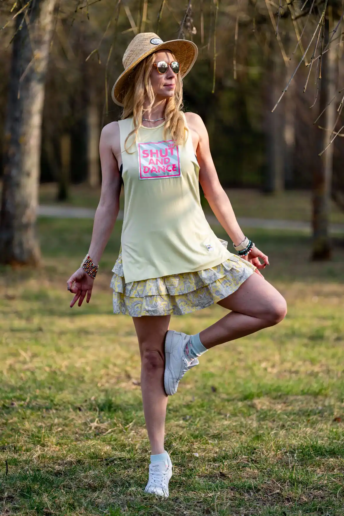 Top Shut up and dance YELLOW KUSH 80 tank topy damskie z nadrukiem