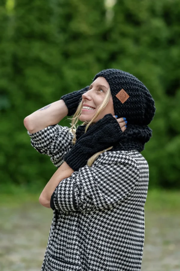 damska czapka merino z wełną