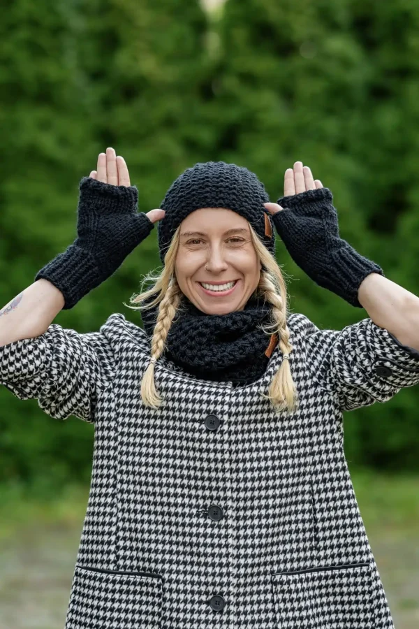 komin handmade blisko szyi