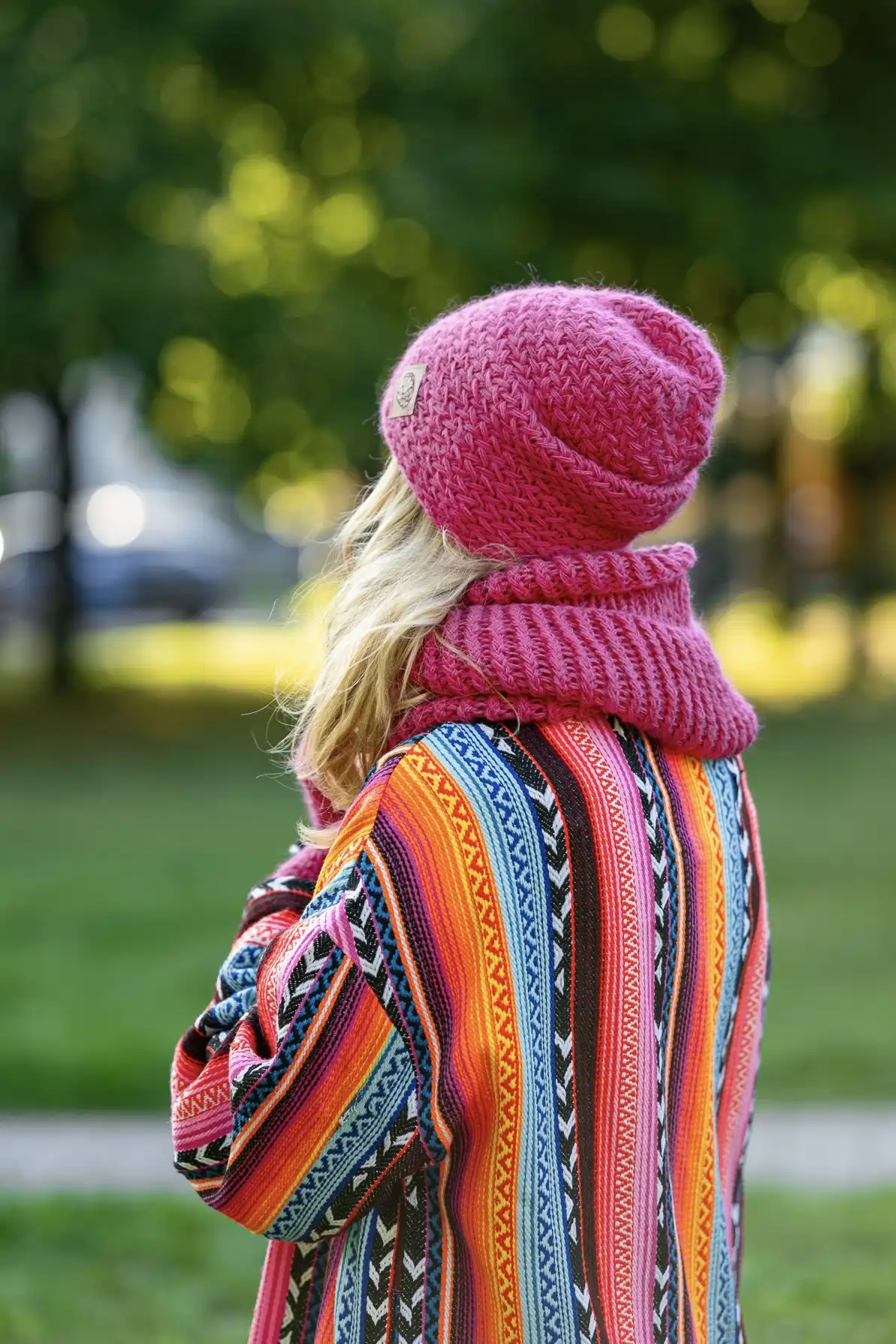 Komin MERINO 67% „Malina” 88 komin z ekskluzywnej mieszanki włókien