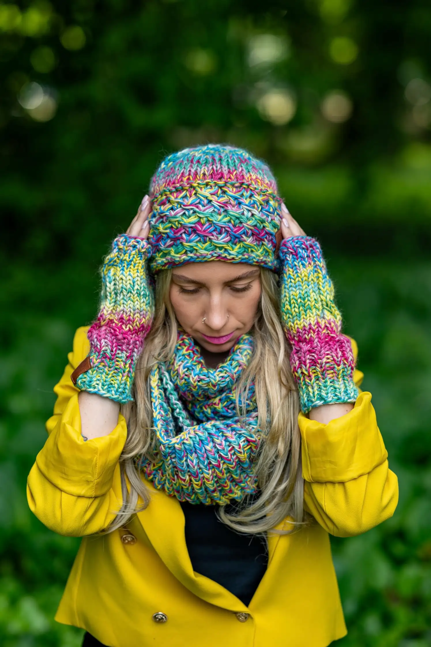 Mitenki MERINO 100% "Cukierki" 45 mitenki z wełny merino